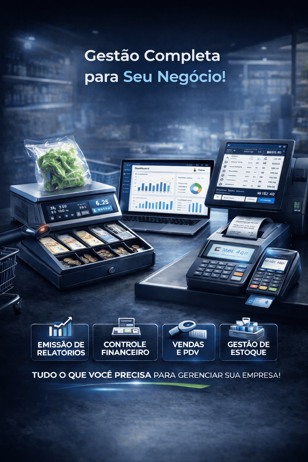 Mockup do painel do ERP KASOFT